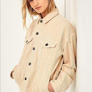 Euc Bdg Cream Corduroy Jacket 